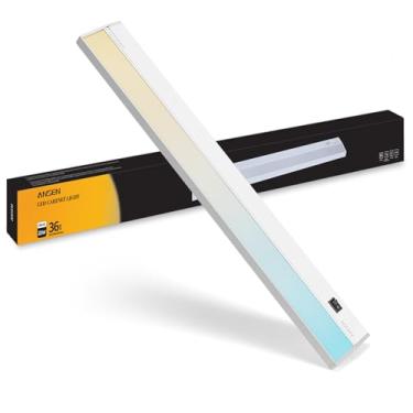 Imagem de Ansen 91.4 cm 22w 1426lm Hardwired sob armário luzes, 5CCT 2700K-5000K, CRI 92+, R9 90+, UGR inferior a 16, iluminação LED regulável sob balcão para cozinha
