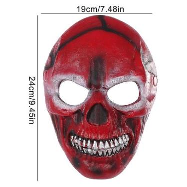 Imagem de Dia das Bruxas dos Mortos 3d Soft Foaming Bloody Skull Mask - HUOGUO