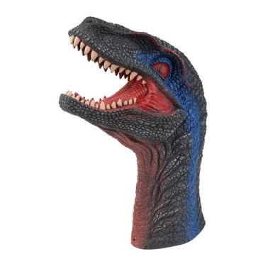 Imagem de Fantoches de mão de dinossauro realista de borracha macia Tyrannosauru