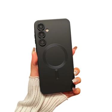 Imagem de Doowear Capa magnética para Galaxy A55 5G [compatível com carregador Magsafe] sem fio, antiarranhões, à prova de choque, proteção total da câmera, capa fina de silicone para celular para Samsung