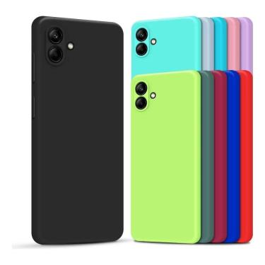 Imagem de 2X Capa Capinha Compatível Com Galaxy A05 Silicone Aveludada