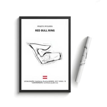 Imagem de Arte De Parede Vintage Em Lona HD Com Tema De Circuito De Fórmula 1 Im