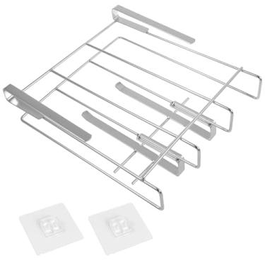 Imagem de Tábua de corte sob o armário organizador de suporte de metal, aço inoxidável embaixo da prateleira, suporte de tábua de cortar, utensílios de cozinha de armário, 11,7 × 9,8 × 3,22 cm (estilo 1)