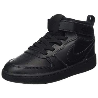 Imagem de Nike Court Borough Mid 2 Tênis infantil, Preto/Preto/Preto, 22