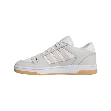 Imagem de adidas Tênis adulto unissex Break Start, branco/cinza/branco giz, 8.5 Women/7.5 Men