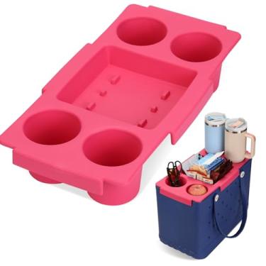 Imagem de TOYORK Bandeja de topo para acessórios de bolsa Bogg, suporte de copos, organizador de mesa superior para sacola original XL Bog Beach
