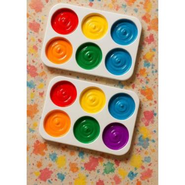 Imagem de Kit 2 Godês Yins Para Aquarela Desenho 6 Cavidades Cada - YINSBRASIL, 