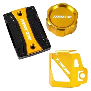 Imagem de Tampa do reservatório de fluido de freio dianteiro traseiro compatível com Tracer 900 7 700 GT 7gt 900gt 700gt 7/gt Tracer MT09 MT07 (ASet-dourado)