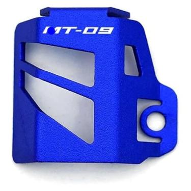 Imagem de BYYINGSUS Compatível com MT 07 09 10 MT07 MT09 MT10 SP 2023 2022 Acessórios Motocicleta Tampa do Reservatório de Fluido de Freio Traseiro Proteção do Tanque de Óleo (Azul-MT09)