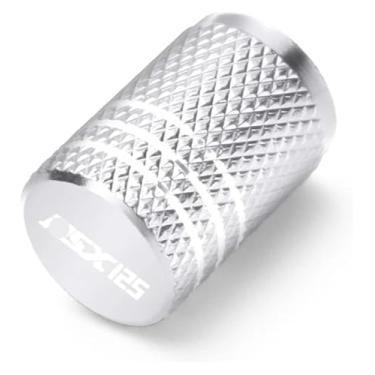 Imagem de Tampas de haste de válvula de pneu de roda CNC capas herméticas para motocicleta compatível com MSX125 MSX125Grom MSX125SF MSX 125Grom 125 125SF (1 peça prata)