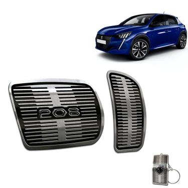 Imagem de Pedaleira Automático Em Aço Inox Peugeot 208 2021 Preto