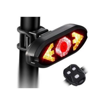 Imagem de Lanterna Traseira Bicicleta Bike Com Seta e Controle Remoto - Minutoba