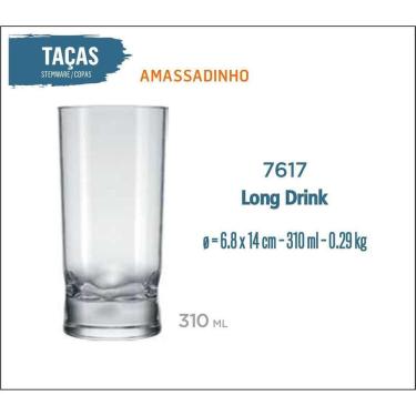 Imagem de 06 Copo Amassadinho 310Ml - Copo De Long Drink
