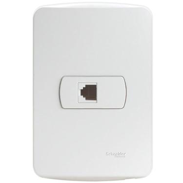 Imagem de Conjunto Tomada Rj11 2 Fios Branco Miluz - S3b64900 - Schneider Conj.tomada Rj11 (2fios) Pl-br S3b64900-miluz