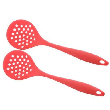 Imagem de Kit 2 escumadeira silicone utensílios 28cm