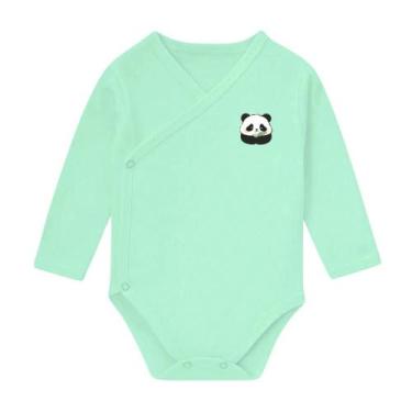 Imagem de Body Kimono Manga Longa Para Bebê Lindas Cores 100% Algodão - Koala Ba