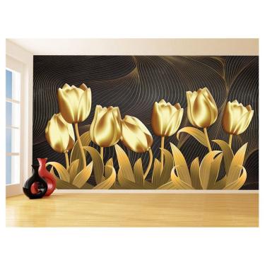 Imagem de Papel De Parede 3D Floral Textura Sala Flores 3,5M Xfl323