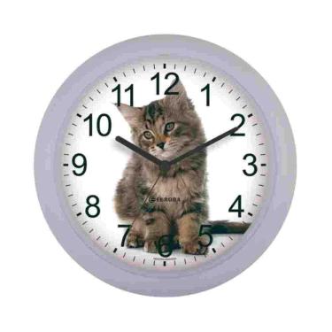 Imagem de Relógio De Parede Analógico Redondo Eurora Cinza 658835