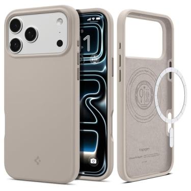 Imagem de Capa Spigen para iPhone 17 Pro, encaixe de silicone [MagFit] projetada para Apple iPhone 17 Pro - Stone