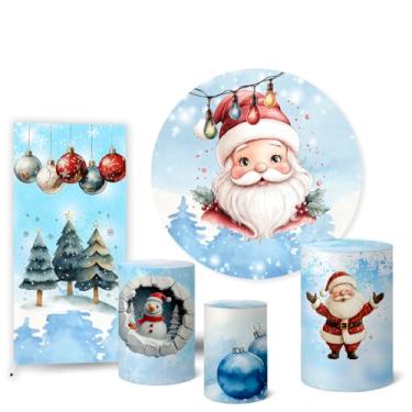 Imagem de Trio Capas Cilindro + Painel Sublimado + Painel Lateral Natal (K2HAL0087)