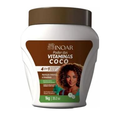 Imagem de Inoar, Creme De Pentear, 4x1, Poder Das Vitaminas Coco, Nutrição Intensa E Imediata - Ressecados, Frágeis E Sem Vida - 1kg
