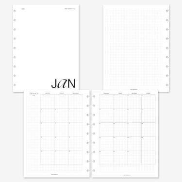 Imagem de Recarga de agenda mensal clássica Happy Planner 2026 para caderno de 9 discos, 19 x 23 cm (meses separáveis, início de segunda-feira)