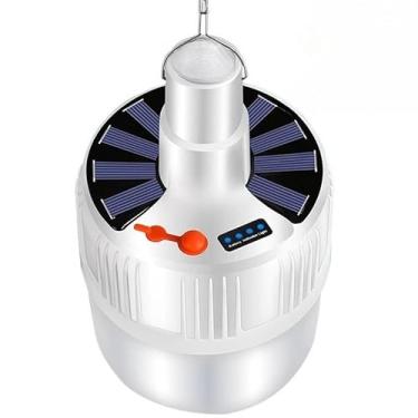 Imagem de Lâmpada de Emergência Lanterna Solar, Bateria Recarregável com 5 Níveis de Luz, Ideal para Camping, Com Gancho e Economia(1PCS)