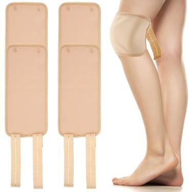 Imagem de LEEZDTTXAN Conjunto de 4 peças de óleo essencial de bezerro reutilizável algodão orgânico macio envoltório de óleo essencial de bezerro à prova de vazamento com alça elástica removível pacote de óleo