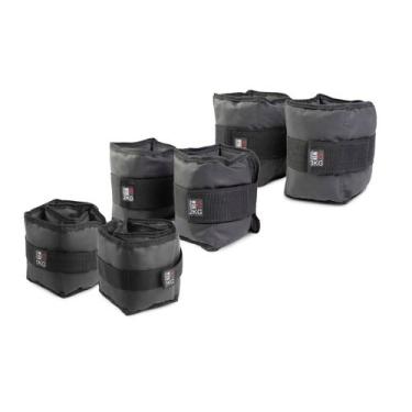 Imagem de Kit Par de Caneleiras Peso 1kg, 2kg e 3kg Won Tornozeleiras Academia T