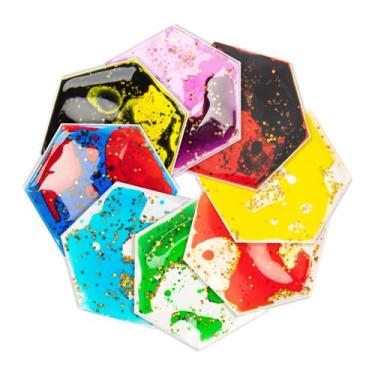 Imagem de Pacote com 8 brinquedos sensoriais de gel macio Liquid Tiles LONGKING 