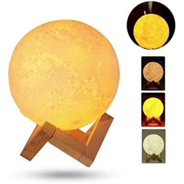 Imagem de Luminária e Umidificador Lua Cheia 3D Grande (880ml)