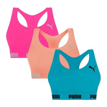 Imagem de Kit 3 Tops Puma Nadador Sem Costura Feminino