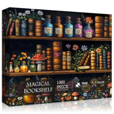 Imagem de Quebra-cabeça PICKFORU Magic Bookshelf 1000 peças para adultos