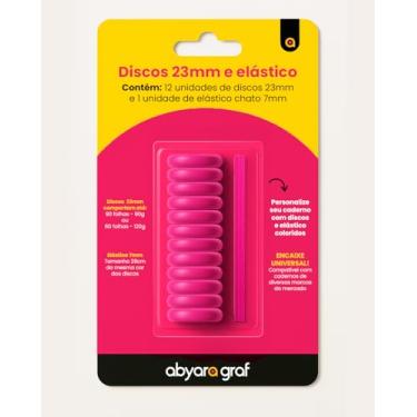 Imagem de Discos Médio 23mm Rosa para Caderno de Disco compatível com Caderno Inteligente