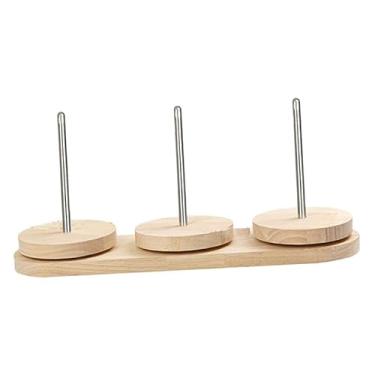 Imagem de IEUDNS Suporte de Novelos de Lã de Madeira, Dispensador Giratório de Novelos de Lã, Armazenamento