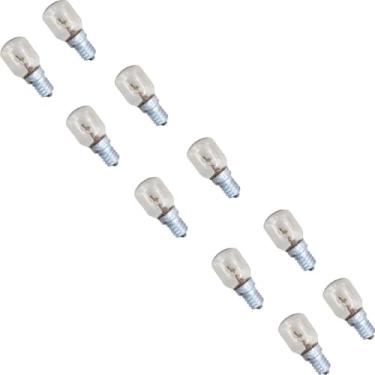 Imagem de 10 Lâmpadas Geladeira Forno Microondas Bocal E14 15W 110V