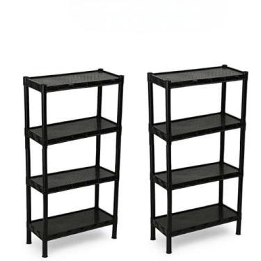 Imagem de Kit 2 Estantes Com 5 Prateleiras | PláStico Modular Organizador | Para Cozinha E Quarto(KIT c/ 4 Prateleiras)