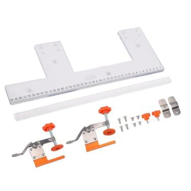 Imagem de YWBL-WH Modelo de Ranhura Sem Alça, Gabarito de Ranhura para Porta de Gabinete Com Braçadeiras de Mola e Almofadas de Borracha, para Aplicações de Alça Embutida Em Guarda-roupas de