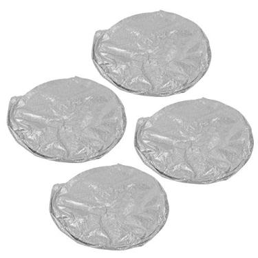 Imagem de RiToEasysports Protetor de Roda de Pneu de 4 Unidades, Capa de Pneu de Filme de Alumínio Impermeável, Protetor Solar Reflexivo e Durável para Carros, Caminhões, RVs (27-29 pés)