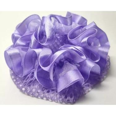 Imagem de Rede de Cabelo Profissional para Coque - Diâmetro 10cm - Acessório para Uniformes Corporativos(Lilás,Único)