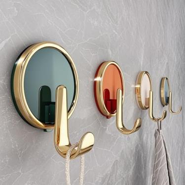 Imagem de Conjunto de 4 ganchos de parede adesivos de parede para banheiro, cozinha, escritório, chaves, casacos, chapéus, toalhas, bolsas, organizador de uso