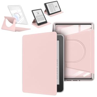 Imagem de enoxboo Capa para Kindle Colorsoft Signature Edition 2024/2025, Modelo: SA59CP, Com parte Traseira Transparente, Capa Protetora Magnética Removível com Suporte Ajustável(7 Polegadas)