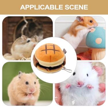 Imagem de Cama Para Hamster | Cama Em Forma De Hambúrguer Para Animais De Pequeno Porte - Ninho De Porquinho-Da-Índia Isolado,Para Dormir Descansar Frio Hamster Porquinho-Da-Índia Gerbo Chinchila Ouriço