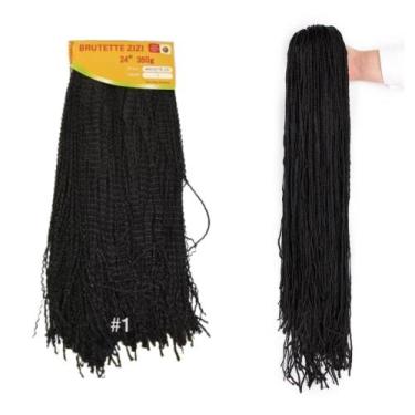 Imagem de Cabelo Miojo Miojinho Kanekalon Trançado Pacotão 350 Gramas Preto - Br