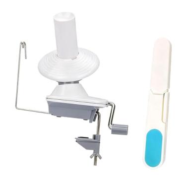 Imagem de oshhni Máquina de enrolar fios, ferramenta de enrolamento de bolas de linha, fácil de usar, silenciosa, com alça, enroladores de bolas de lã resistentes,