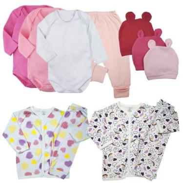 Imagem de Kit Enxoval Conforto Roupa de Bebe Fofinho 11 Pç Body Pijama - Koala B