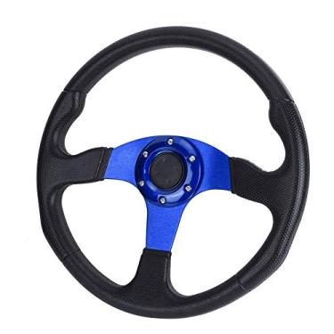 Imagem de Generic Volante de 14 Polegadas, Volante Ergonômico Leve Em Liga de Alumínio PU para Modificação de Carro (Azul)