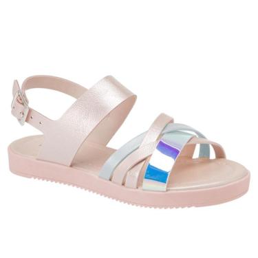 Imagem de SANDALIA LOLINHA ROSA CLARO METALIZADO/HOLOGRAFICO KLIN-Feminino