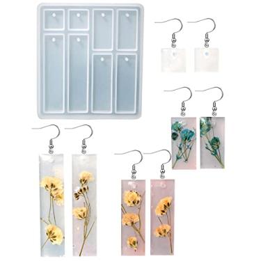 Imagem de Joia molde de fundição de resina moda colar pingente brinco cristal epóxi kit artesanato feito à mão colar de silicone moldes pendentes para fundição de resina