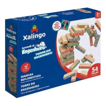 Imagem de Blocos De Montar Torre Do Engenheiro 54 Peças Xalingo